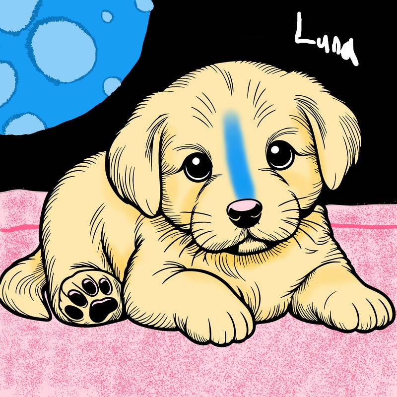 a cute realistic puppy