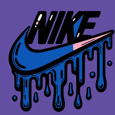 dripping nike logo