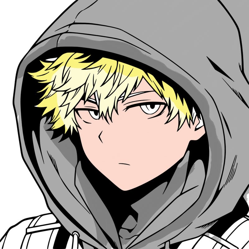 anime guy in hoodie