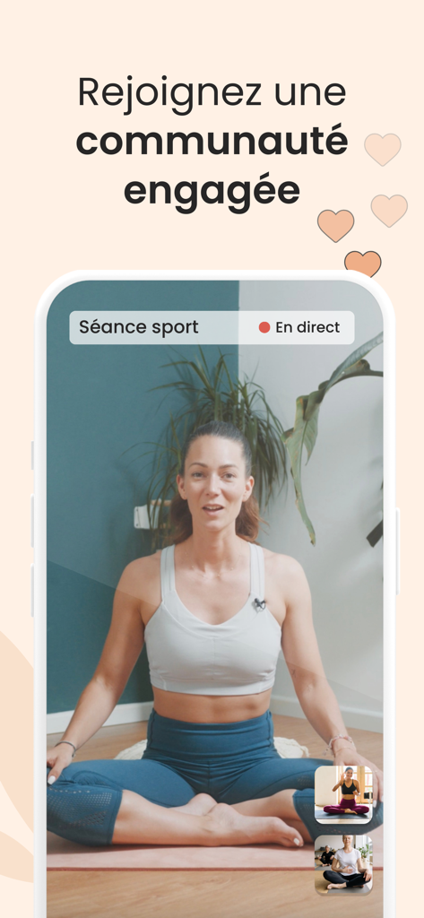 A woman leading a live fitness and wellness session on the Omena menopause app