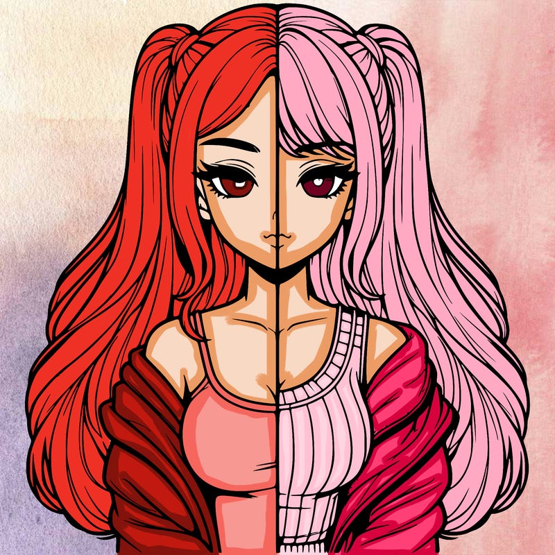 realistic girl split