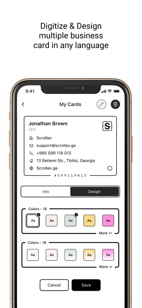 Scrollex:Network of Bizz Cards - Business App | MWM