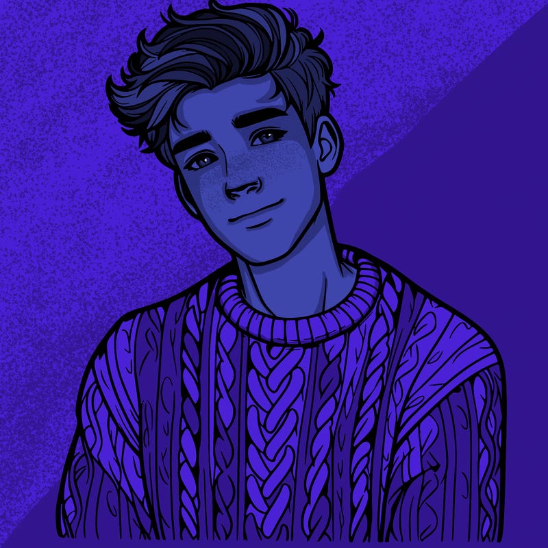 realistic guy with a beautiful jumper