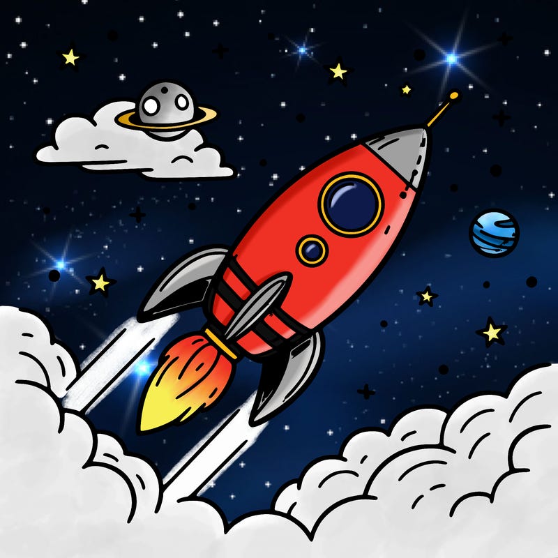 rocket in space