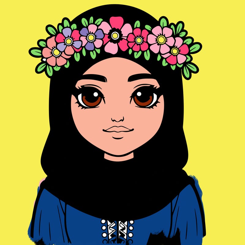 realistic girl with flower crown