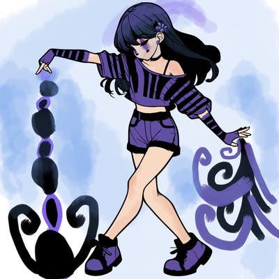 realistic girl danceing