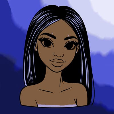 beautiful black woman with straight hair