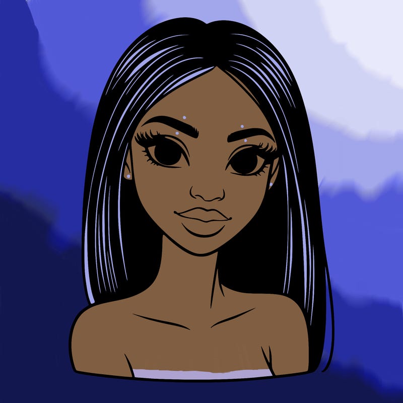 beautiful black woman with straight hair