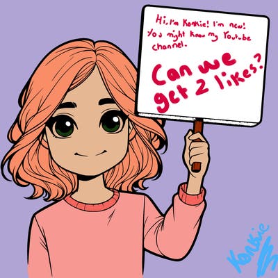 realistic girl holding up a sign