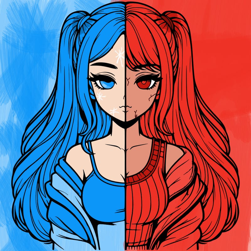 realistic girl split