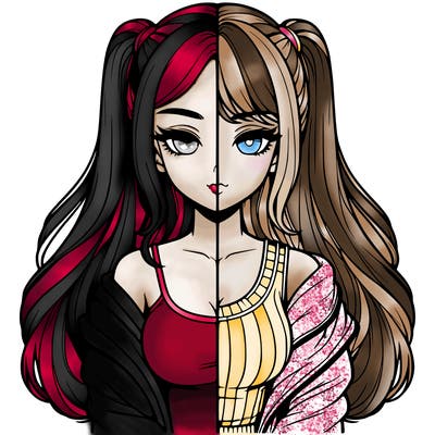 realistic girl split