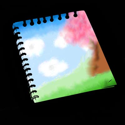 a blank sketch pad