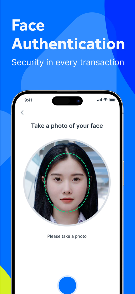 ACB ONE - Tela de autenticação facial para transações seguras de banco digital no aplicativo ACB ONE
