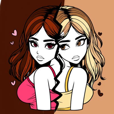 realistic girl split