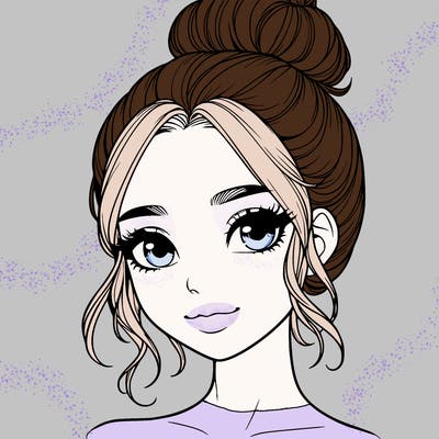 realistic pretty girl with hair in bun