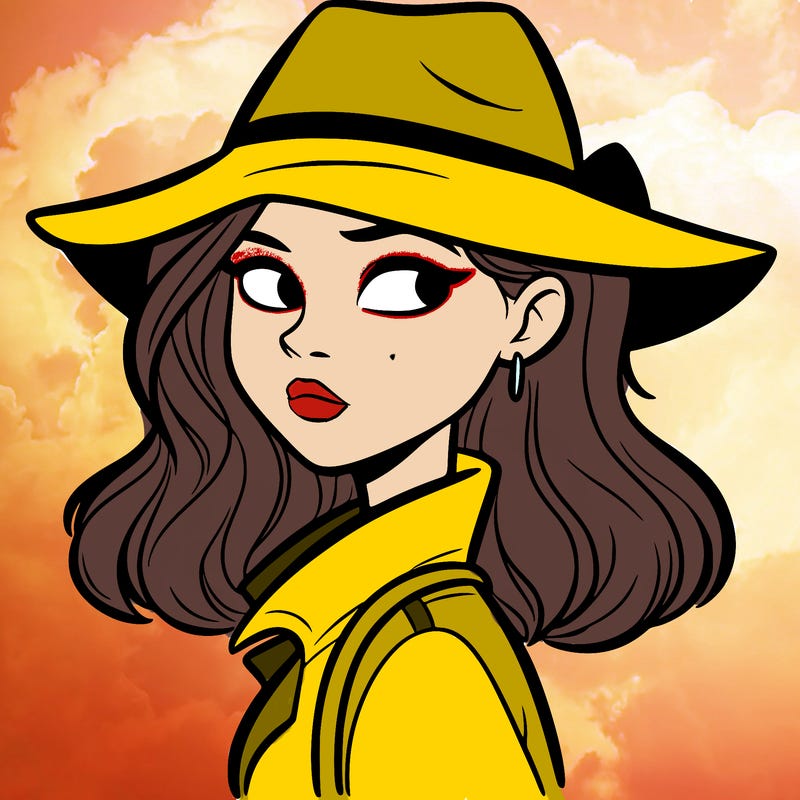 mysterious girl looking sideways