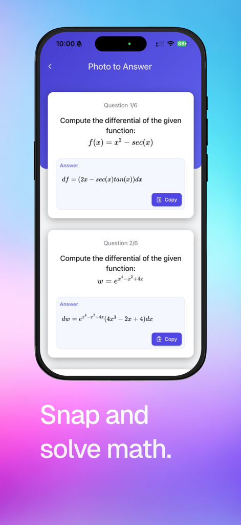Stealth AI - Study Companion - 写真から数式を解くStealth AIアプリのインターフェース