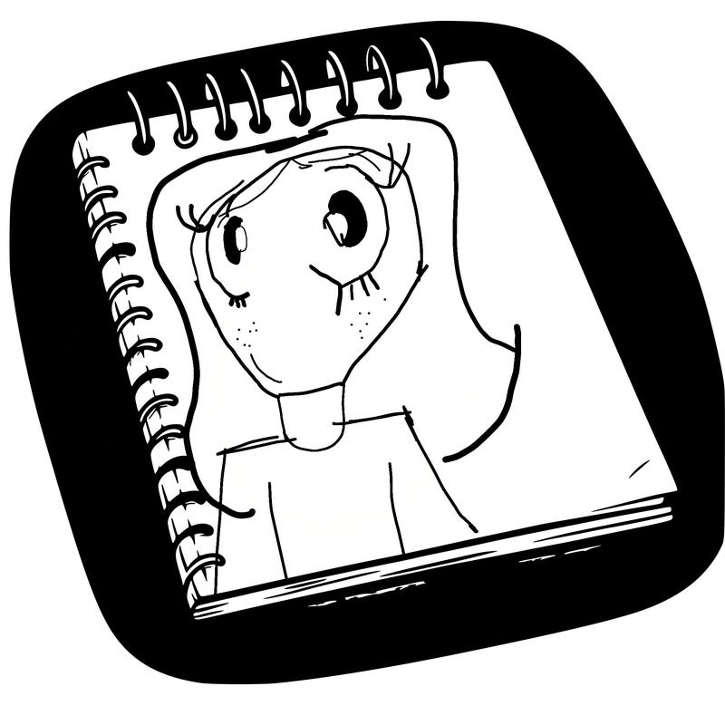 a blank sketch pad