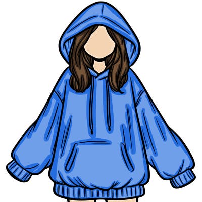 girl in oversized hoodie