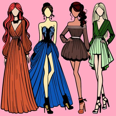 fashion models dresses