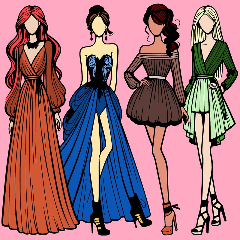 fashion models dresses