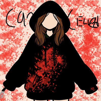 girl in oversized hoodie