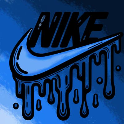 dripping nike logo