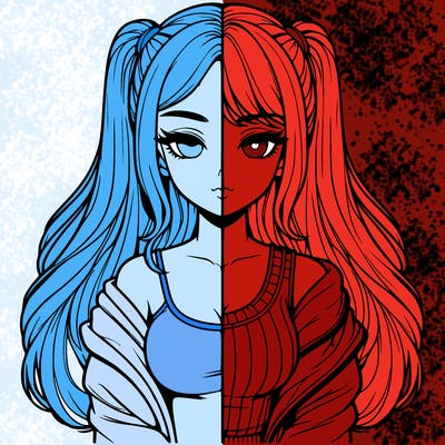 realistic girl split