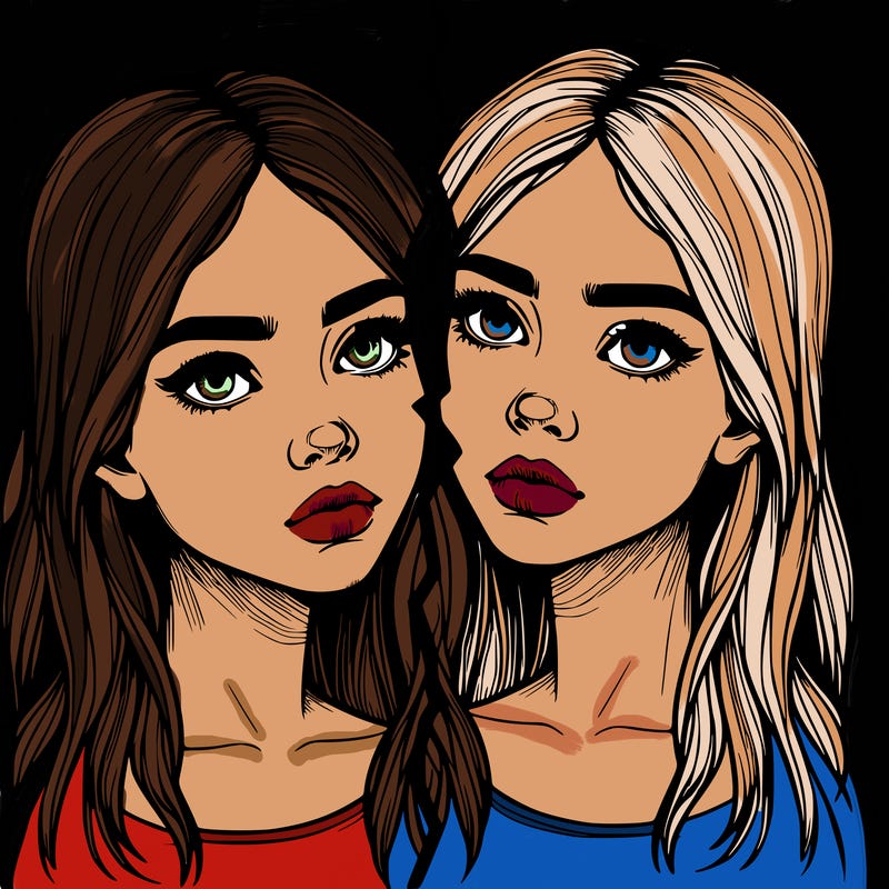 realistic girl split