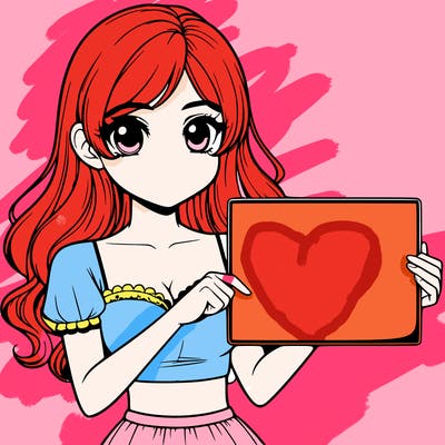 realistic pretty girl holding blank sign