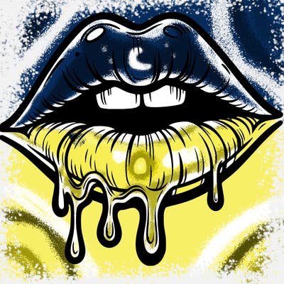 lips that look realistic and drip