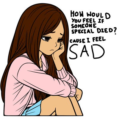 a realistic girl with depression