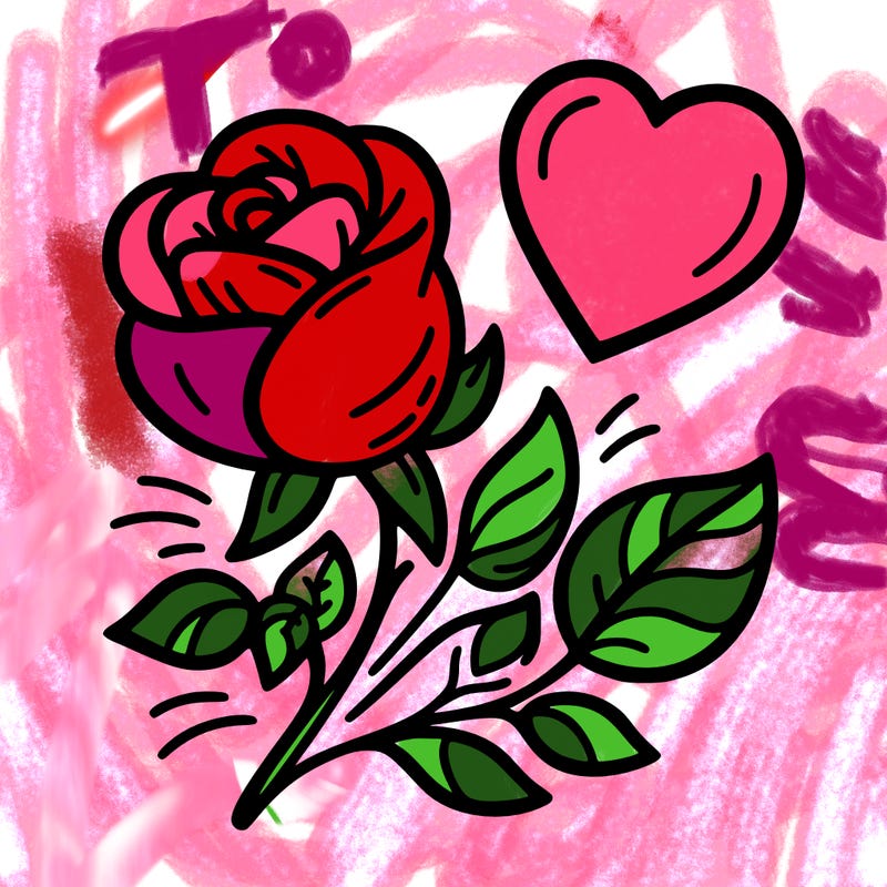 rose and heart