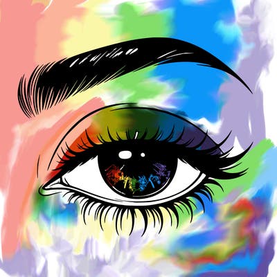 eye closed realistic