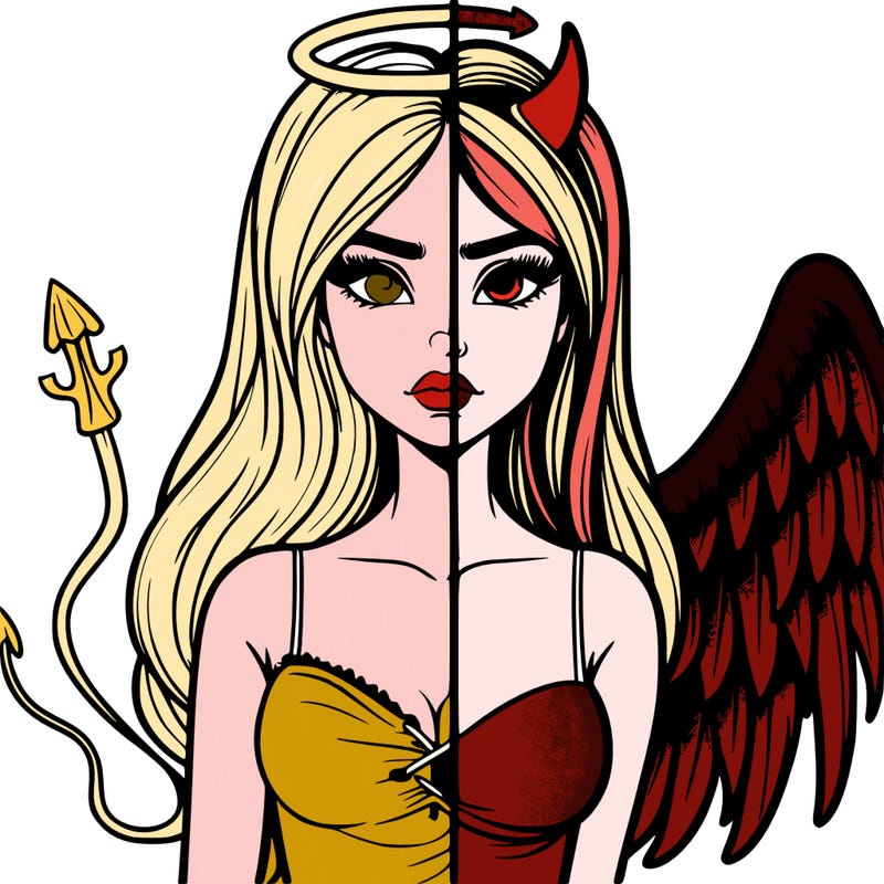 devil vs angel realistic girl