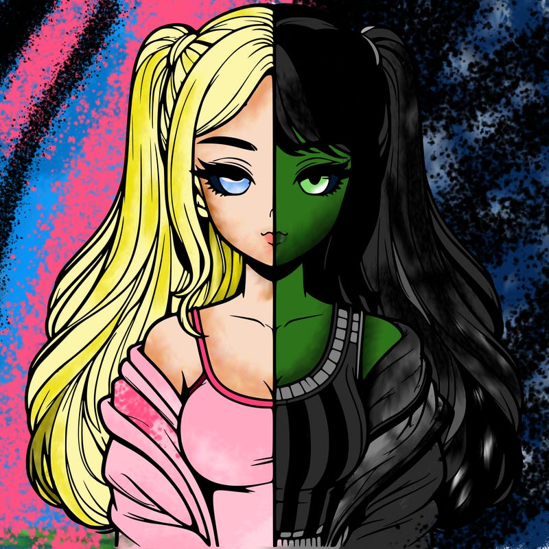 realistic girl split