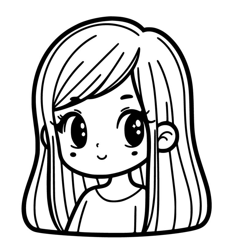 a girl who has straight hair