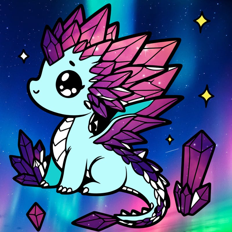 little cute crystal dragon