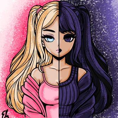 realistic girl split