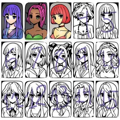 girls that look diffrent anime