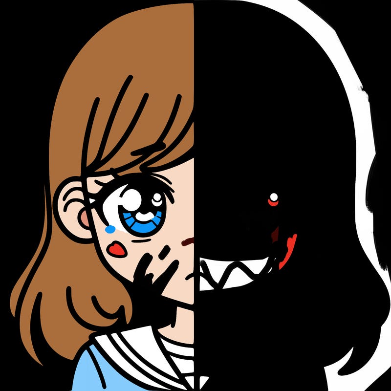 a split of a girl