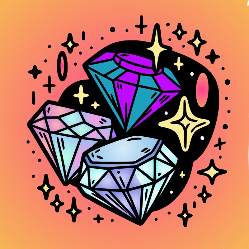 sparkling gemstones