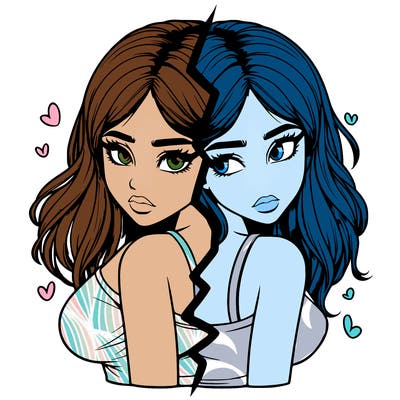 realistic girl split