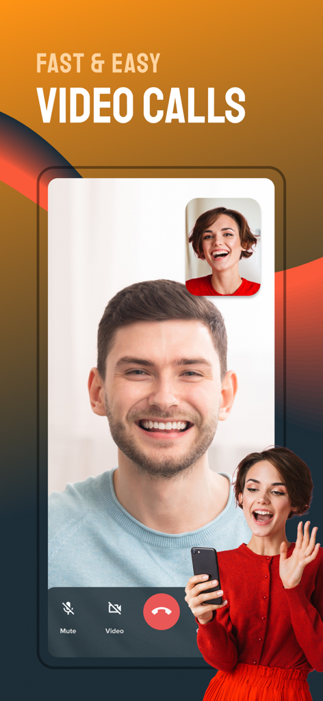 Une femme utilisant la fonction d'appel vidéo dans l'application pour évaluer un colocataire potentiel