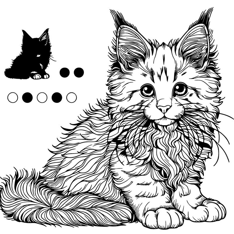 realistic  manecoon kitten