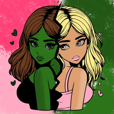 realistic girl split