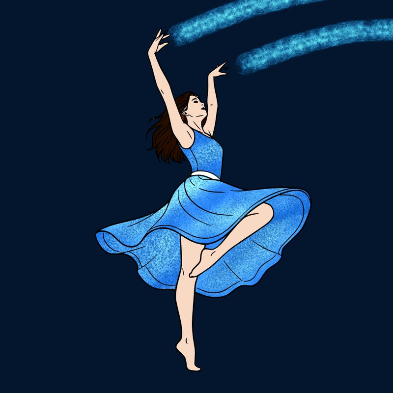 a girl dancing 💃