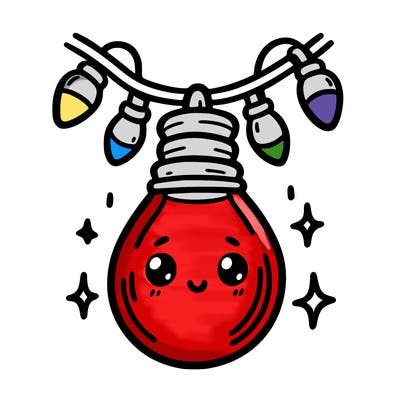 small bulb of a garland