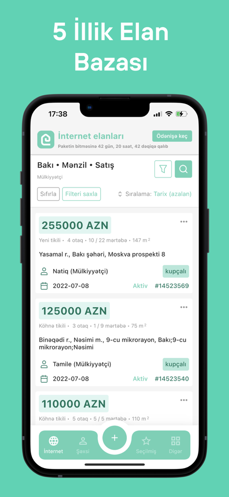 eMakler - eMakler mobile app interface displaying real estate property listings and search filters