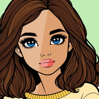 realistic girl whith cute eyes